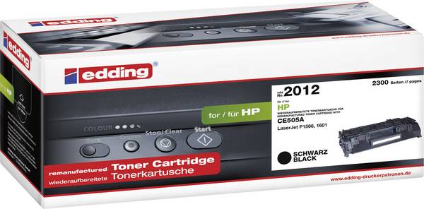 Edding EDD-2012 Toner replaced Atos, Canon, HP, Troy, Wincor Nixdorf 05A, CE505A Black 2300 Sides Compatible Toner cartridge