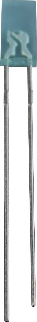 A blue temperature sensor in cylindrical form with two long, thin metal connectors for measuring temperature changes.