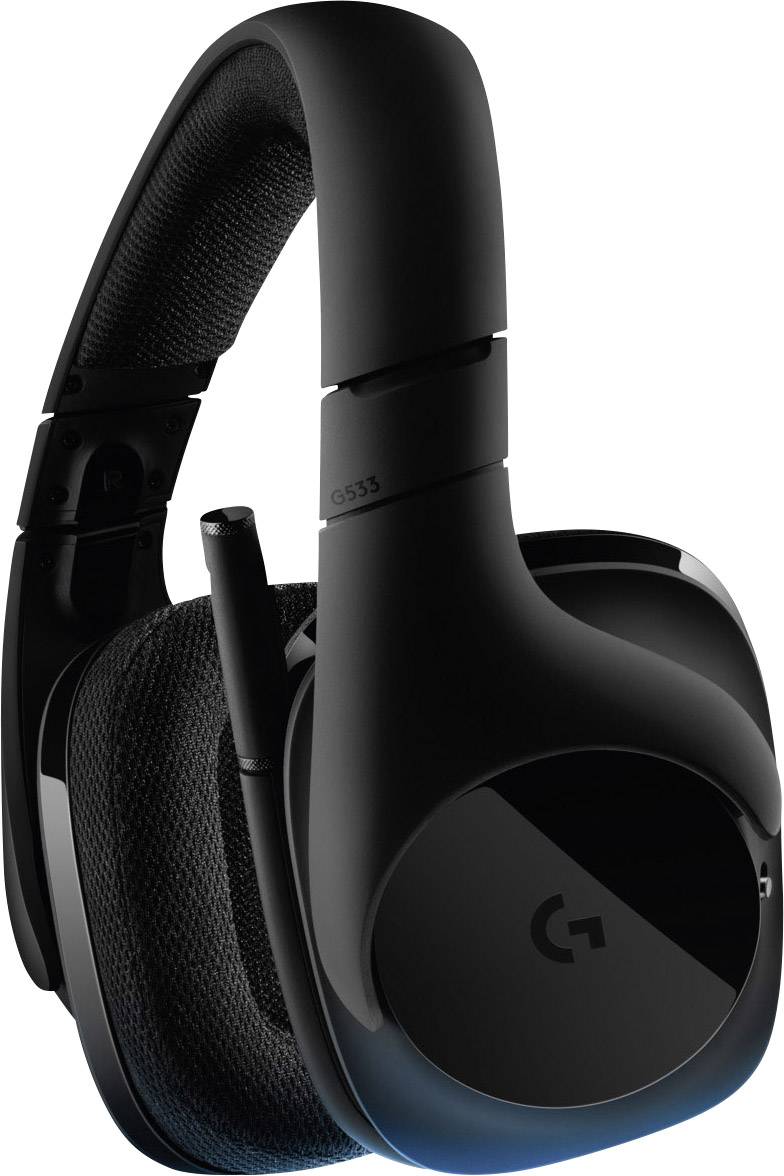 Logitech Gaming G533 Over-ear headset 7.1 Surround Black Microphone noise cancelling, Noise cancelling Volume control, M-3