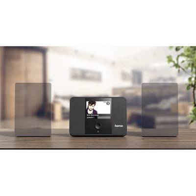 Hama DIT1000MBT Internet desk radio DAB+, FM AUX, Bluetooth, Internet radio, Wi-Fi Multi-room Black-1