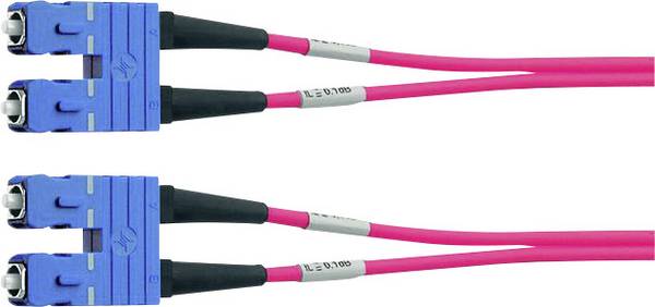 Telegärtner 100011800 Fibreglass FO Cable 2.00 m Violet [1x SC plug - 1x SC plug] 50/125 µ Multimode OM4
