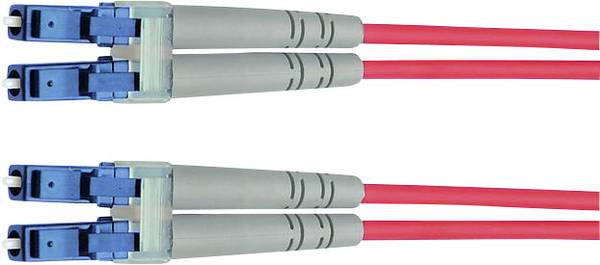 Telegärtner 100011283 Fibreglass FO Cable 1.00 m Turquoise [1x LC plug - 1x LC plug] 50/125 µ Multimode OM3