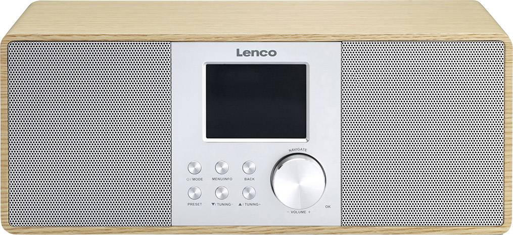 Lenco DIR-200 Internet desk radio DAB+, FM AUX, Internet radio DLNA-compatible Wood
