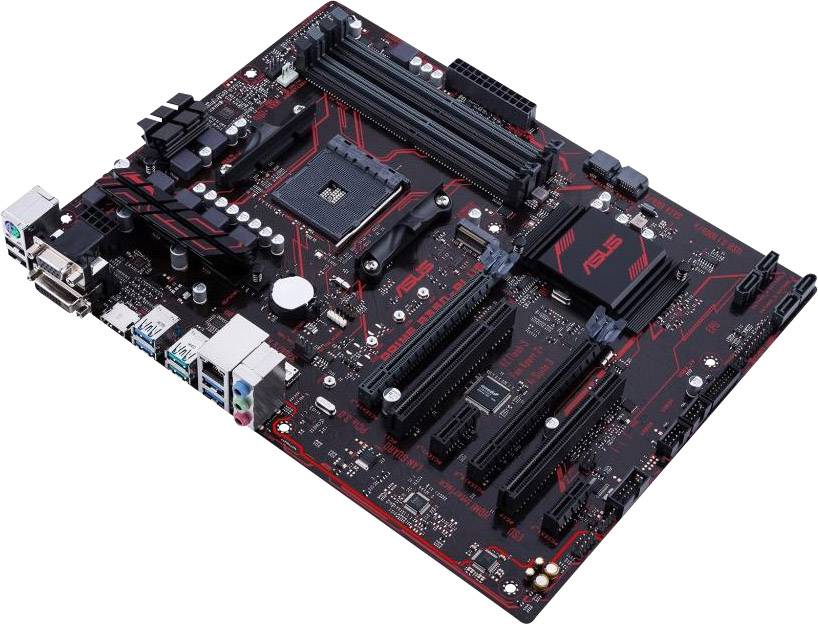 Asus PRIME B350-PLUS Motherboard PC base AMD AM4 Form factor (details) ATX Motherboard chipset AMD® B350-1