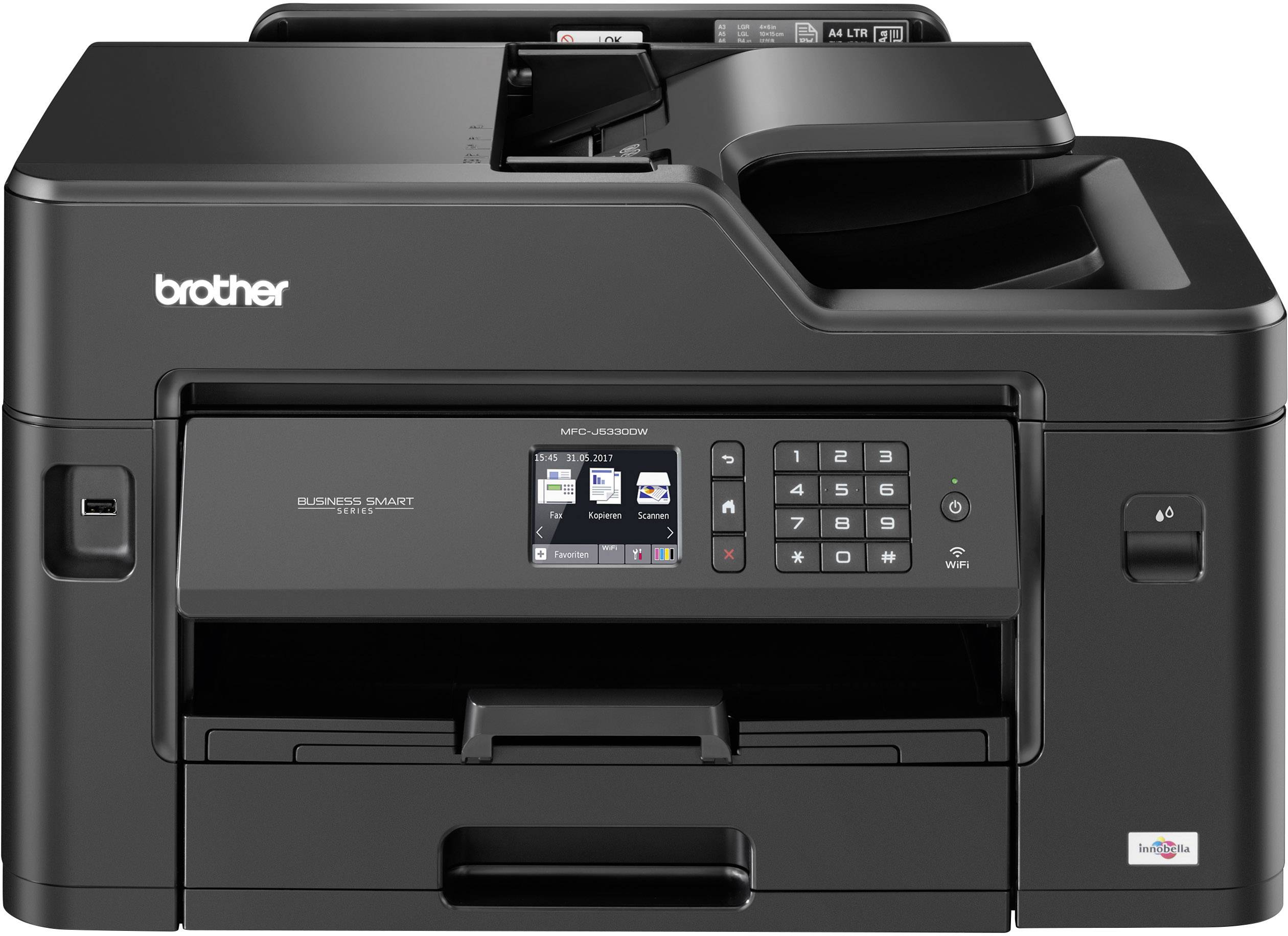 Brother MFC-J5330DW Colour inkjet multifunction printer A3 Printer, scanner, copier, fax LAN, Wi-Fi, Duplex, ADF