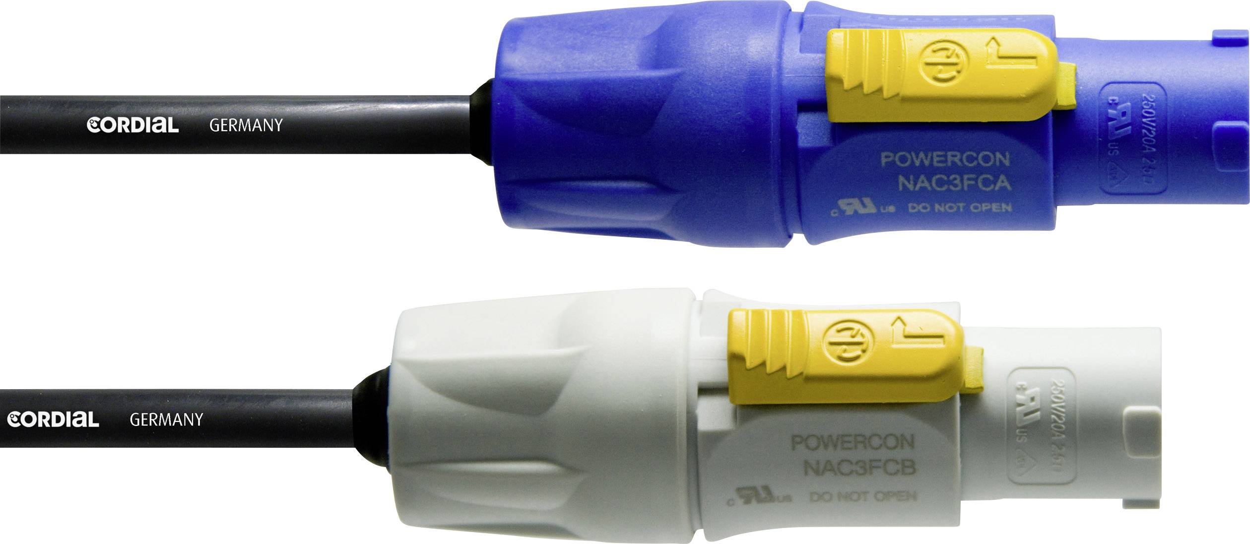 Cordial CFCA 3 FCB Current Cable [1x PowerCon plug - 1x PowerCon plug] 3.00 m Blue, White