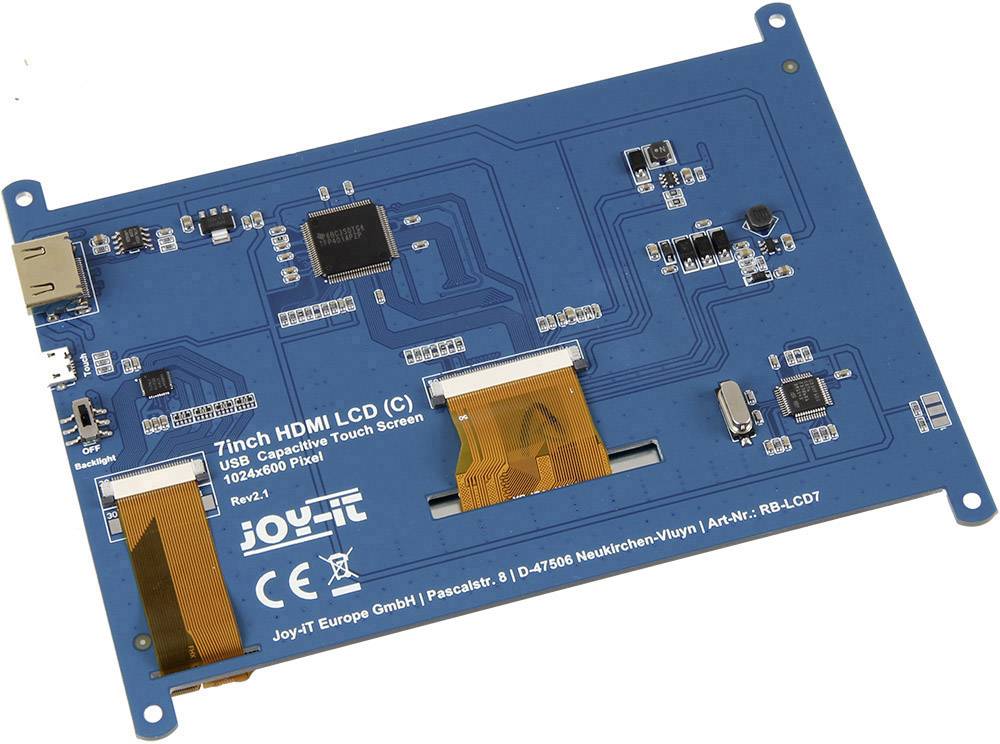 Joy It Rb Lcd7 2 Touchscreen Unit 17 8 Cm 7 Inch 1024 X 600 P Compatible With Development Kits Raspberry Pi Conrad Com