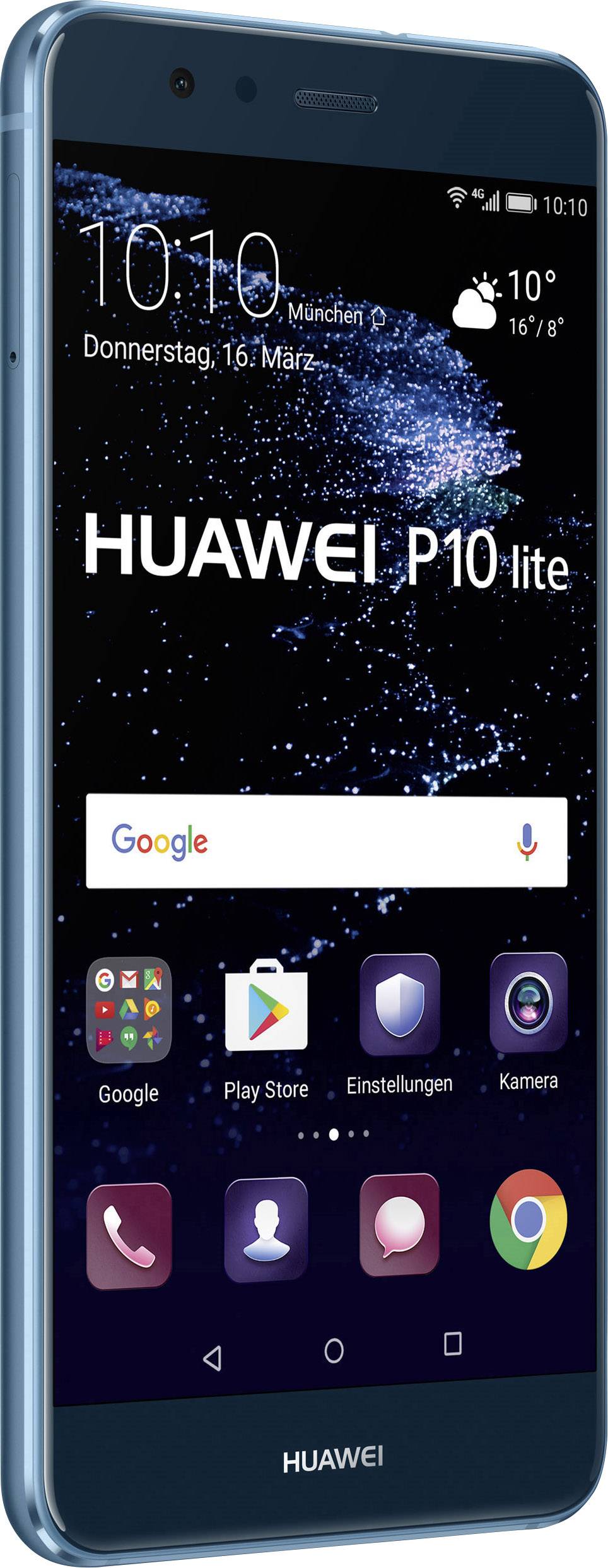 Huawei P10 Lite Smartphone 32 Gb Blue Android 7 0 Nougat Hybrid Slot Conrad Com