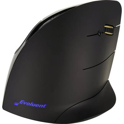 Evoluent Vertical Mouse Cordless Wireless USB Ergonomic mouse Optical Ergonomic Black, Silver