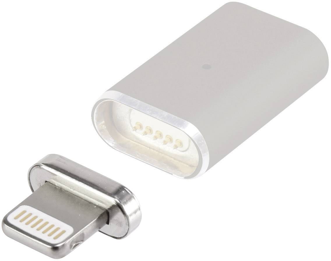 Renkforce USB cable Black magnetic electrical connector, gold plated connectors RF-4634418-8