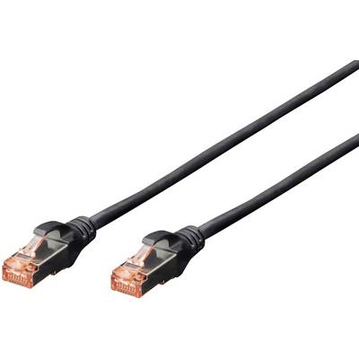 A black Ethernet cable with two RJ45 connectors on a white background.