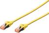 Digitus DK-1644-010/Y RJ45 Patch cable CAT 6 S/FTP 1.00 m Yellow Halogen-free, twisted pairs, incl. detent, Flame-retardant 1 pc(s)