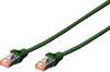 Digitus DK-1644-010/G RJ45 Patch cable CAT 6 S/FTP 1.00 m Green Halogen-free, twisted pairs, incl. detent, Flame-retardant 1 pc(s)