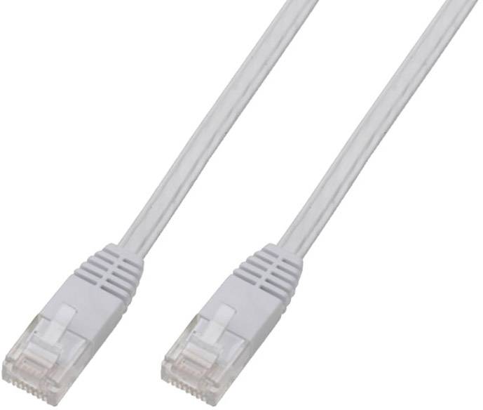 Digitus DK-1511-030F/WH RJ45 Network cable, patch cable CAT 5e U/UTP 3.00 m White twisted pairs 1 pc(s)-0