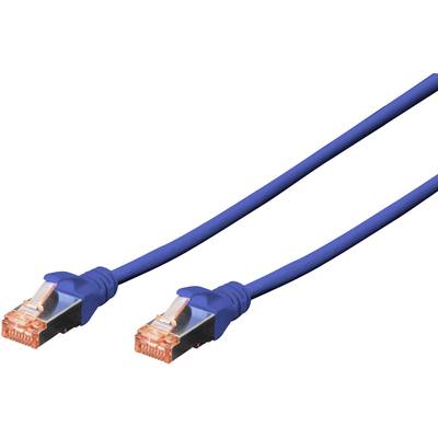 Two blue Ethernet cables with transparent connectors. They are placed side by side in a gentle curve on a white background.