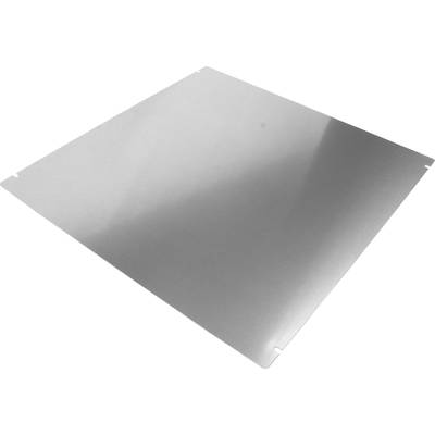 A shiny, square metal piece with rounded corners lies flat. The surface reflects light.