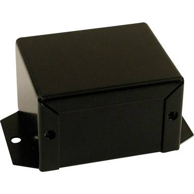 Black rectangular metal casing with two mounting holes on the sides.
