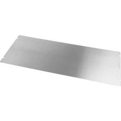 A rectangular, flat metal plate with rounded corners. It has a smooth, glossy surface and no visible markings.