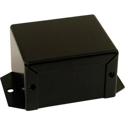 A rectangular, black electronic enclosure with mounting holes on its sides.