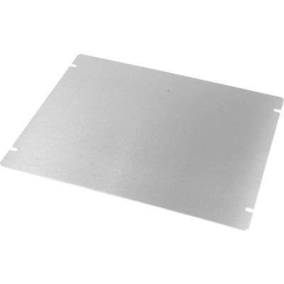 A rectangular metal baking tray in grey, flat and shiny, with rounded corners. Perfect for baking biscuits.