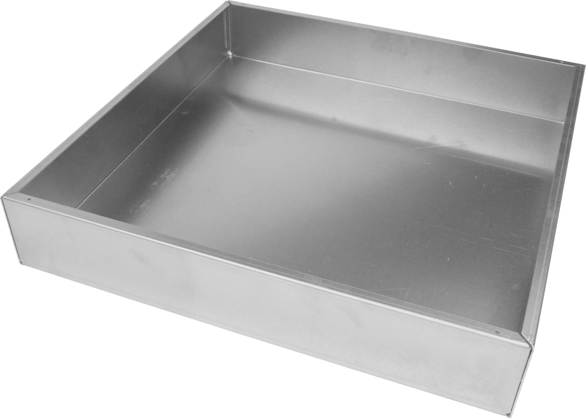 Metal square baking tin with high sides, suitable for baking large cakes or other baked goods.