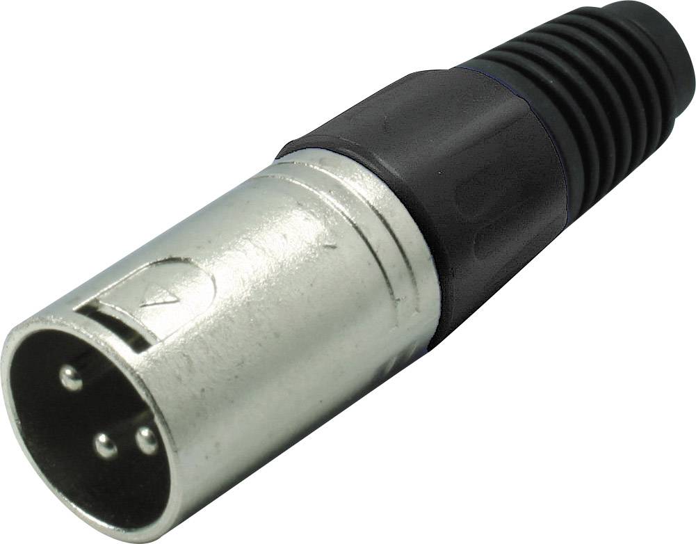 Kash 55002-S XLR connector Plug, straight Number of pins: 3 Black 1 pc(s)