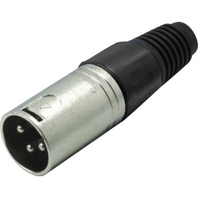 Kash 55002-S XLR connector Plug, straight Number of pins (num): 3  Black 1 pc(s) 