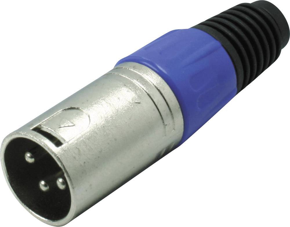 Kash 55002-B XLR connector Plug, straight Number of pins: 3 Blue 1 pc(s)-0