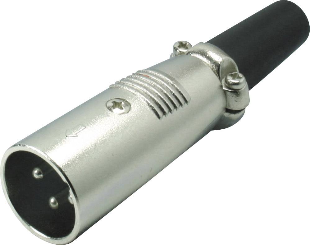 Kash 55000 XLR connector Plug, straight Number of pins: 3 Silver 1 pc(s)