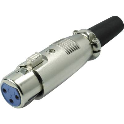 Kash 55020 XLR connector Connector, straight Number of pins: 3 Silver 1 pc(s)
