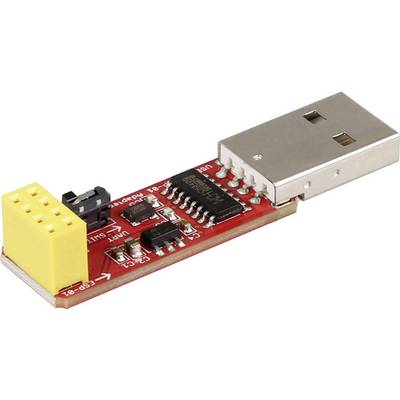 USB to UART converter with connection strip and chip. Suitable for serial communication with microcontrollers.