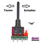 Push-button switch up Jeti Duplex transmitter DC
