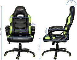 Nitro Concepts C80 Comfort Gaming Chair Black Green Conrad Com