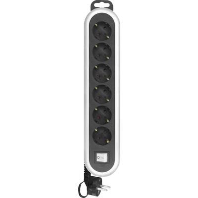 Image of GAO EMP406K bl/silver Power strip (+ switch) 1-piece Black, Silver PG connector 1 pc(s)