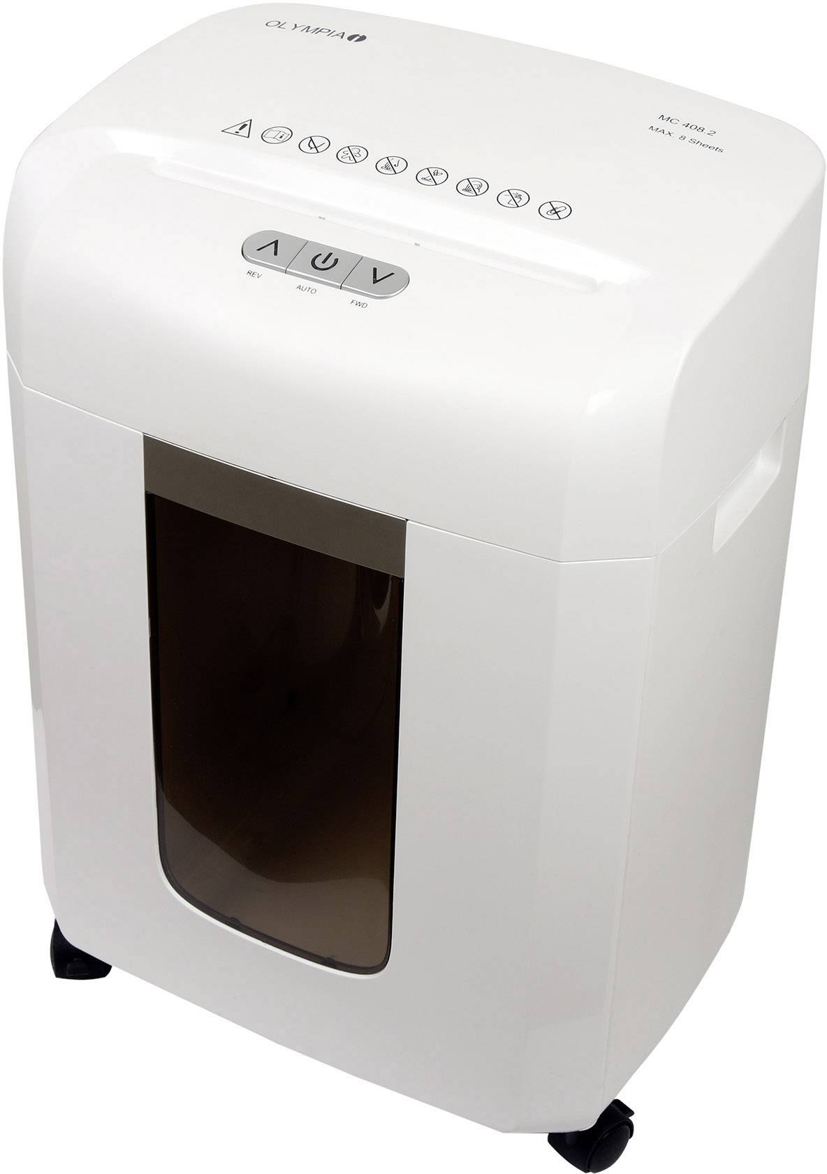 Olympia MC 408.2 Document shredder 8 sheet Particle cut 2 x 15 mm P-5 16 l