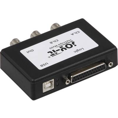 External logic analyser with multiple interfaces, including USB and channels. Used for digital signal monitoring and analysis.
