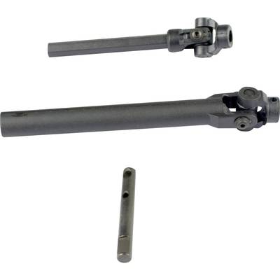'Steering linkage for an RC vehicle, comprising two metal parts of different lengths and a small cross-connecting rod.'