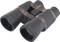 Binoculars with brown and black details, lying on a flat surface.