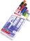 An open box containing ten coloured permanent markers by edding. Marketed as 'Permanent Marker edding 3000'.