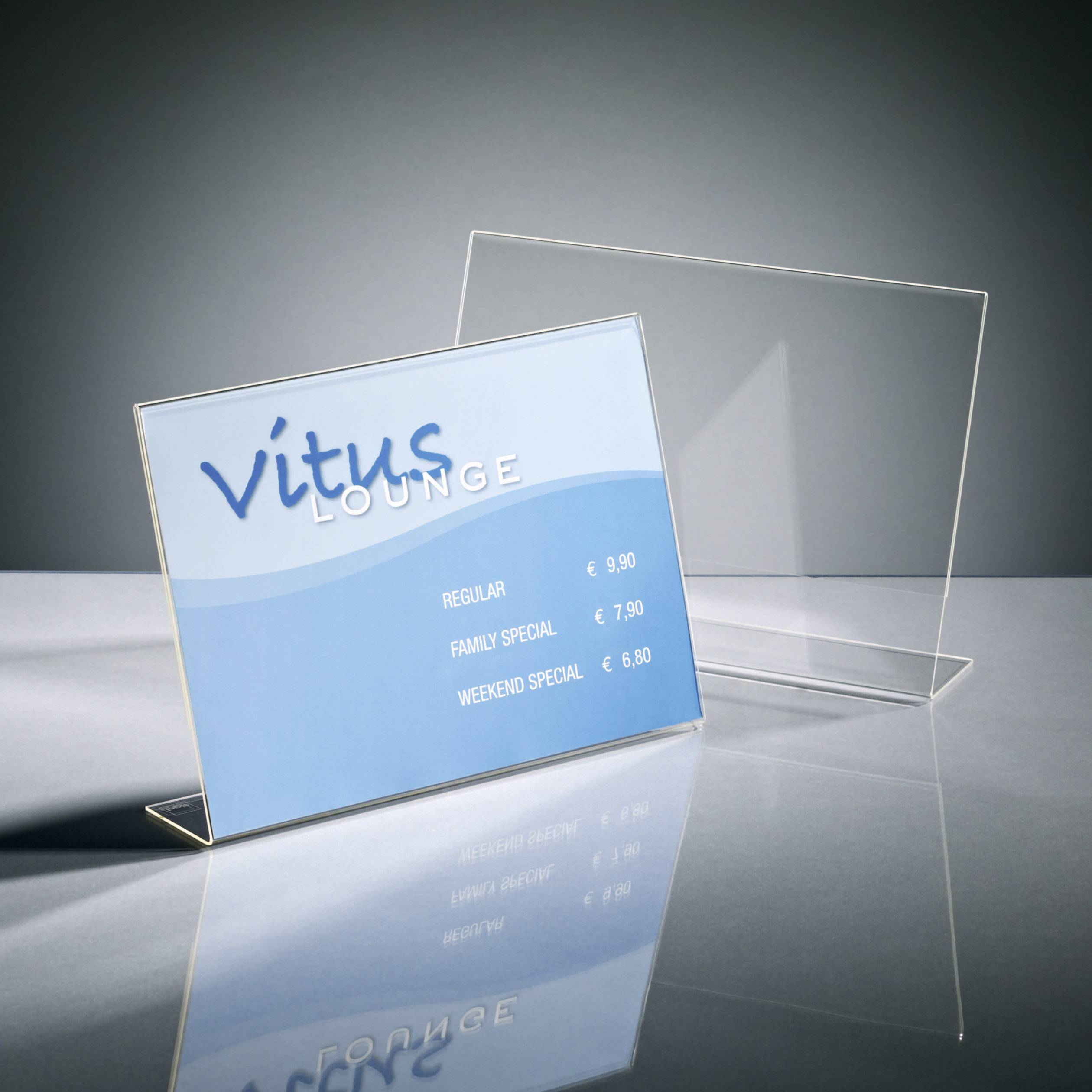 Sigel TA211 TA211 Desk display board L-shape Paper size: A4 landscape Glassy 1 pc(s)