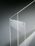 Sigel Table stand, diagonal, crystal clear, acrylic, for A4 cross