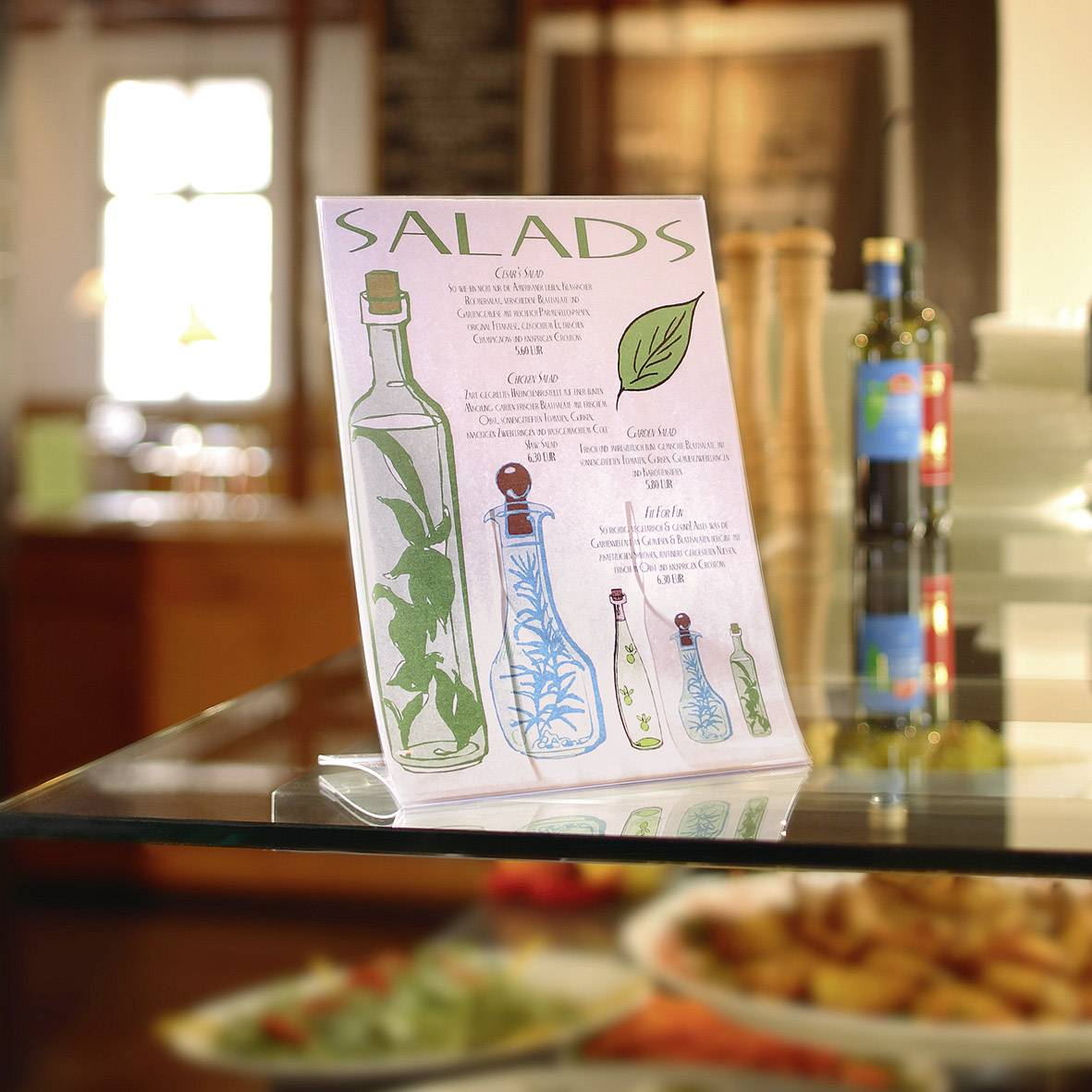 Sigel TA160 Desk display board L-shape Paper size: A4 Glassy 2 pcs/pack 2 pc(s)-5