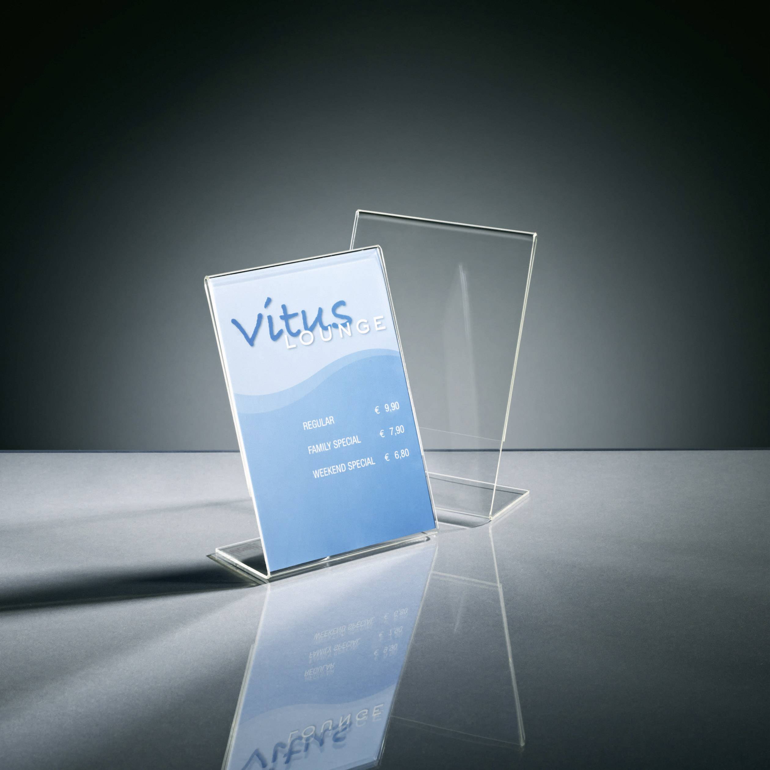 Sigel TA214 TA214 Desk display board L-shape Paper size: A6 Glassy 1 pc(s)