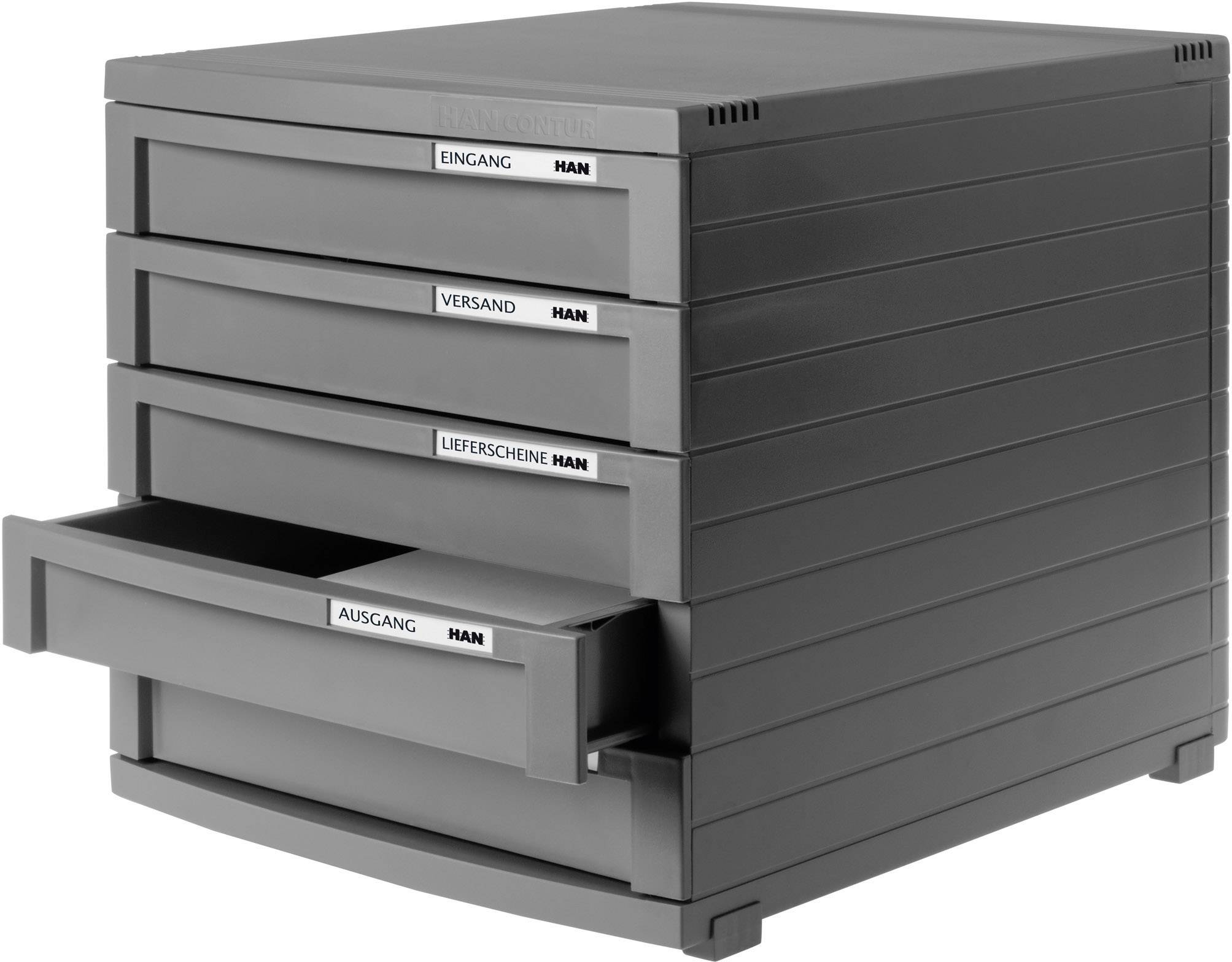 HAN CONTUR 1505-191 Desk drawer box Dark grey A4, B4, C4 No. of drawers: 5