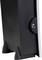 A black monitor case with a side lock, positioned at a slight angle, sits on a white background.