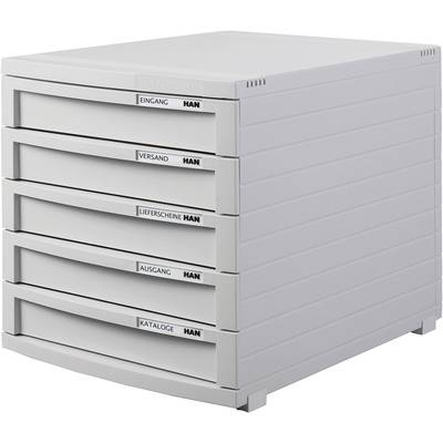 HAN CONTUR 1505-11 Desk drawer box Light grey A4, B4, C4 No. of drawers: 5