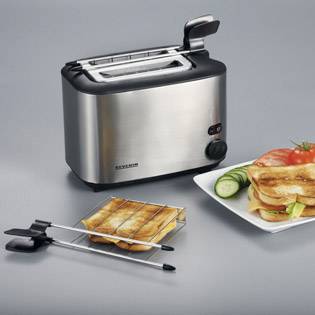 Severin AT 2516 Toaster Stainless steel (brushed), Black-2