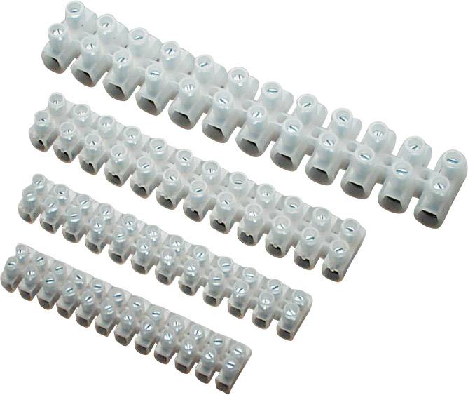 BKL Electronic 073400/10 Screw terminal flexible: - fixed: 4-4 mm² Number of pins: 12 10 pc(s) White