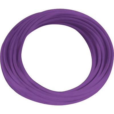 A coil of purple wire, neatly wound, rests on a white background.