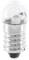 A small light bulb with a screw base, suitable for torches or model railways.